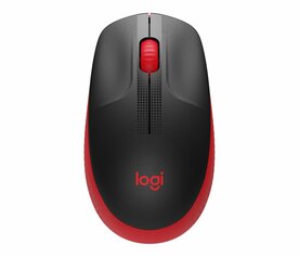 Logitech M190 | Draadloze Muis | Links- en Rechtshandig | RF | 1000 DPI | Zwart/Rood