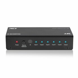 ACT AC7840 HDMI Switch | 5 Ingangen | 1 Uitgang | 4K @ 30Hz | Inclusief Afstandsbediening