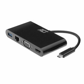 ACT AC7330 | Docking Station | USB-C | HDMI + VGA + USB | Zwart