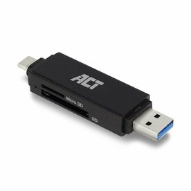 ACT AC6375 | Geheugenkaartlezer | USB 3.2 Gen 1 | Zwart