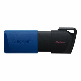 Kingston DataTraveler Exodia M | 64GB USB-A 3.2 Flash Drive | Zwart/Blauw
