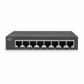 ACT AC4418 | Unmanaged Switch | 8 Poorten | Gigabit Ethernet | Grijs | Plug &amp; Play