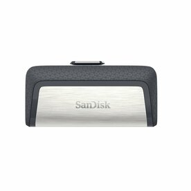 SanDisk Ganda UltraType | 256GB USB-C 3.2 &amp; USB-A 3.2 Flash Drive | Zilver