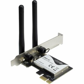 Inter-Tech DMG-32 | Interne WLAN-adapter | PCIe x1 | Wi-Fi 5 (802.11ac) | Dual-band 2,4 &amp; 5 GHz | 650 Mbps | 2x 2dBi antennes