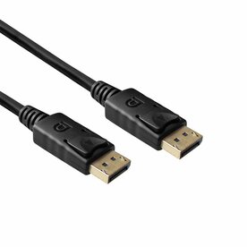ACT AK4074 | DisplayPort-kabel | 3 meter | 4K@60Hz | DP 1.2 | Vergulde connectoren | Zwart