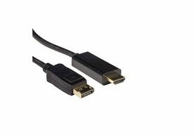 ACT AK3992 | DisplayPort naar HDMI Kabel | 5 m | Zwart