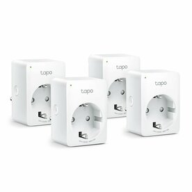 TP-Link Tapo P100 (4-pack) | Slimme Wi-Fi-stekker | 2300W | Spraakbesturing | Schema &amp; Timer | Compact ontwerp | Wit