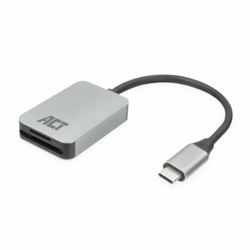ACT AC7056 | Geheugenkaartlezer | USB 3.2 Gen 1 Type-C | SD/microSD | Grijs