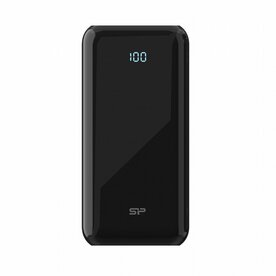 Silicon Power QS28 Powerbank | 20000mAh | 18W Power Delivery | 3-poorts USB-C &amp; USB-A | LED-display | Zwart