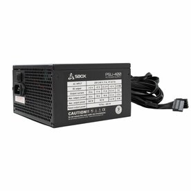 SBOX Voeding | 400W | 120 mm Fan | 140 mm Lengte | 24-pin + 4/8-pin CPU | 3&times; SATA | PCI-E 6-pin | Molex | Zwart Metaal | RETAIL