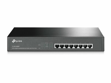 TP-LINK TL-SG1008MP Unmanaged Gigabit Ethernet (10/100/1000) Power over Ethernet (PoE) Zwart