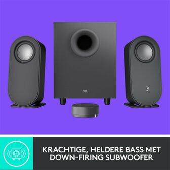 Logitech Z407 | 2.1 Bluetooth Luidsprekerset | Draadloze Afstandsbediening | Subwoofer | 80W RMS