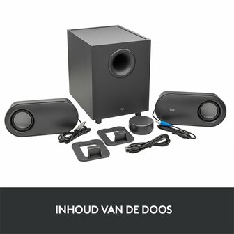 Logitech Z407 | 2.1 Bluetooth Luidsprekerset | Draadloze Afstandsbediening | Subwoofer | 80W RMS