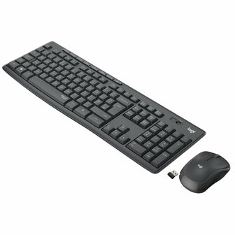 Logitech MK295 Silent Wireless Combo toetsenbord RF Draadloos QWERTY US International Zwart