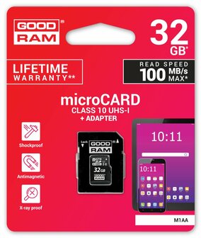 Goodram M1AA-0320R12 flashgeheugen 32 GB MicroSDHC UHS-I Klasse 10