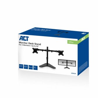 ACT AC8320 flat panel bureau steun 81,3 cm (32&quot;) Vrijstaand Zwart