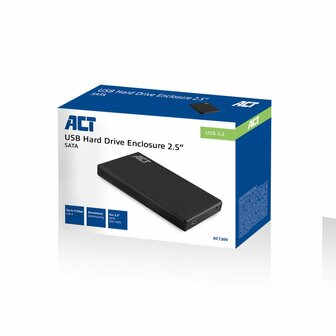 ACT AC1200 behuizing voor opslagstations HDD-/SSD-behuizing Zwart 2.5&quot;