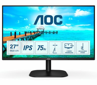 AOC 27B2H computer monitor 68,6 cm (27&quot;) 1920 x 1080 Pixels Full HD LED Zwart