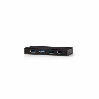 Nedis UHUBU3420BK interface hub USB 3.2 Gen 1 (3.1 Gen 1) Micro-B Zwart