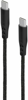 Mobiparts USB-C to USB-C Braided Cable 2A 1m Black (Bulk)