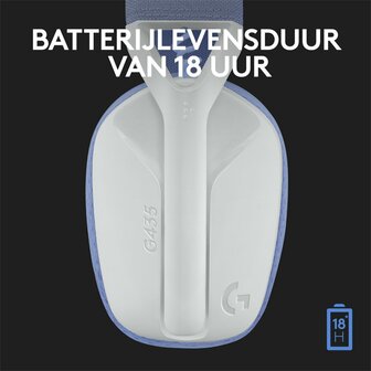 Logitech G G435 | Draadlooze Over-ear Gaming Headset | Bluetooth &amp; USB-A Receiver | Wit/Lilac