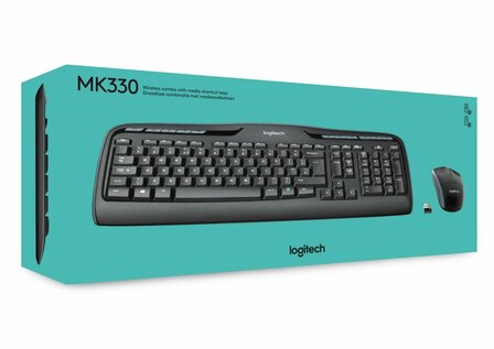 Logitech MK330 toetsenbord RF Draadloos QWERTY US International Zwart