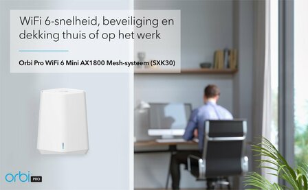 NETGEAR Orbi Pro WiFi 6 Mini AX1800 System 2-Pack (SXK30)