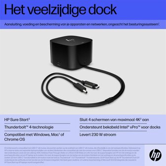 HP Thunderbolt Dock 280W G4 met combokabel