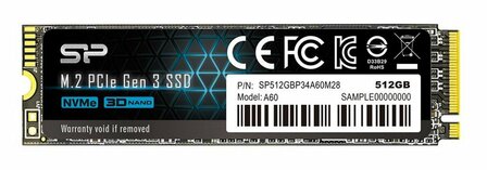 Silicon Power A60 | 512GB NVMe SSD | M.2 | Gen3 | 2.200MB/s