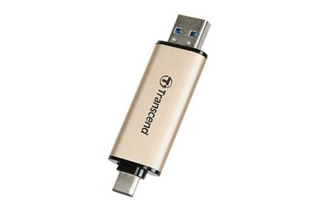 Transcend JetFlash 930C USB flash drive 256 GB USB Type-A / USB Type-C 3.2 Gen 1 (3.1 Gen 1) Goud