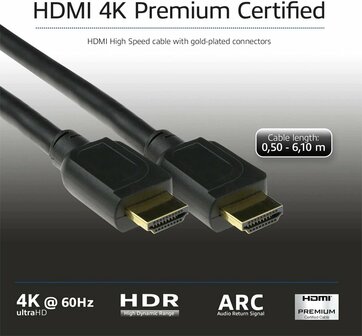 ACT AK3944 HDMI kabel 2 m HDMI Type A (Standaard) Zwart