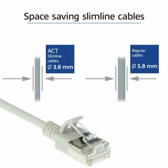 ACT DC7002 netwerkkabel Grijs 2 m Cat6a U/FTP (STP)