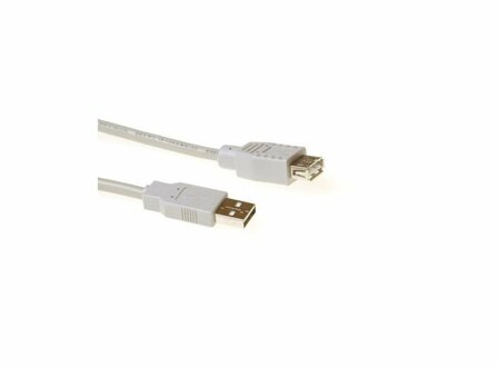ACT USB 2.0 verlengkabel USB A male - USB A female ivoor