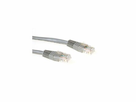 ACT Grijze 0,5 meter UTP CAT6 patchkabel met RJ45 connectoren