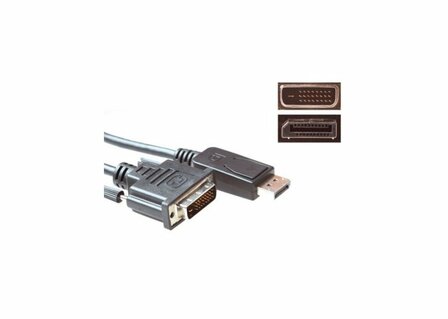 ACT Verloop kabel DisplayPort male &ndash; DVI male