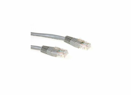 ACT Grijze 2 meter UTP CAT5E patchkabel met RJ45 connectoren