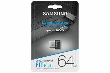 Samsung MUF-64AB USB flash drive 64 GB USB Type-A 3.2 Gen 1 (3.1 Gen 1) Grijs, Zilver