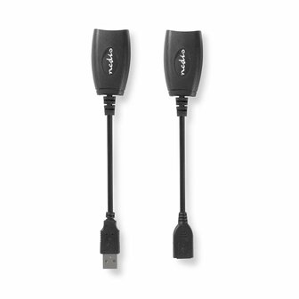 Nedis USB-A Ethernet | 0,2 m | Zwart