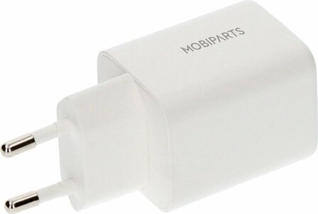 Mobiparts GaN Wall Charger USB-C/USB-A3.0/QC 45W Wit