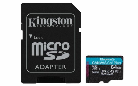 Kingston Canvas Go! Plus | MicroSDXC | 64GB | Class 10 | UHS-I U3