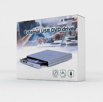 Gembird DVD-USB-02 optisch schijfstation DVD&plusmn;RW Silver