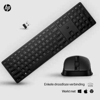 HP 650 draadloze toetsenbord- en muiscombinatie (Qwerty EU)