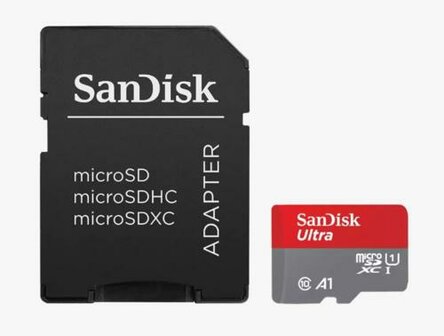 SanDisk Ultra | MicroSDXC | 64GB | Class 10 | UHS-I U1 | A1 | Tot 140MB/s | Inclusief SD-adapter