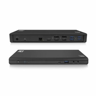 ACT AC7048 notebook dock &amp; poortreplicator Bedraad USB 3.2 Gen 1 (3.1 Gen 1) Type-C Zwart