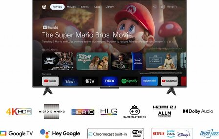 TCL 55P61B 55&quot; | 4K Ultra HD LED Smart TV | Google TV | HDR10 | 60Hz | Wifi &amp; Bluetooth