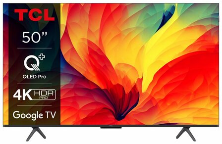 TCL 50QLED780 50&#039;&#039; | Ultra HD 4K | QLED Smart TV | Wifi &amp; Google TV | Quantum Dot Kleursaturatie | HDR10 | 60Hz