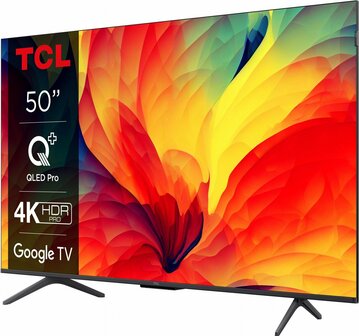 TCL 50QLED780 50&#039;&#039; | Ultra HD 4K | QLED Smart TV | Wifi &amp; Google TV | Quantum Dot Kleursaturatie | HDR10 | 60Hz