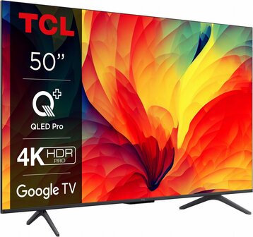 TCL 50QLED780 50&#039;&#039; | Ultra HD 4K | QLED Smart TV | Wifi &amp; Google TV | Quantum Dot Kleursaturatie | HDR10 | 60Hz