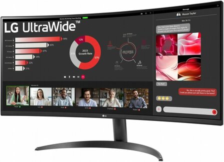 LG 34WR50QK-B | 34&quot; UltraWide (3440x1440) | 100Hz | DisplayPort &amp; 2x HDMI | Zwart | Open Box