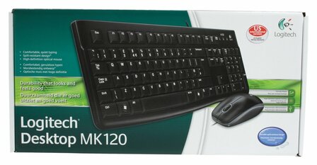 Logitech LGT-MK120 | Bedrade Muis en Toetsenbordcombo | QWERTY